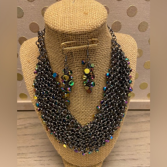 VIVACIOUS Paparazzi Jewelry Zi Collection Oil Spill Necklace & earrings set - Picture 9 of 9